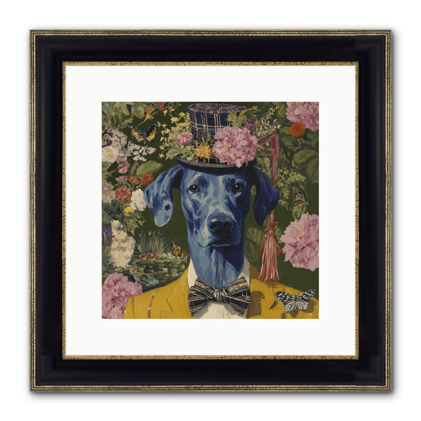 The Cashmere Caravan Framed Print - Black & Gold 12x12
