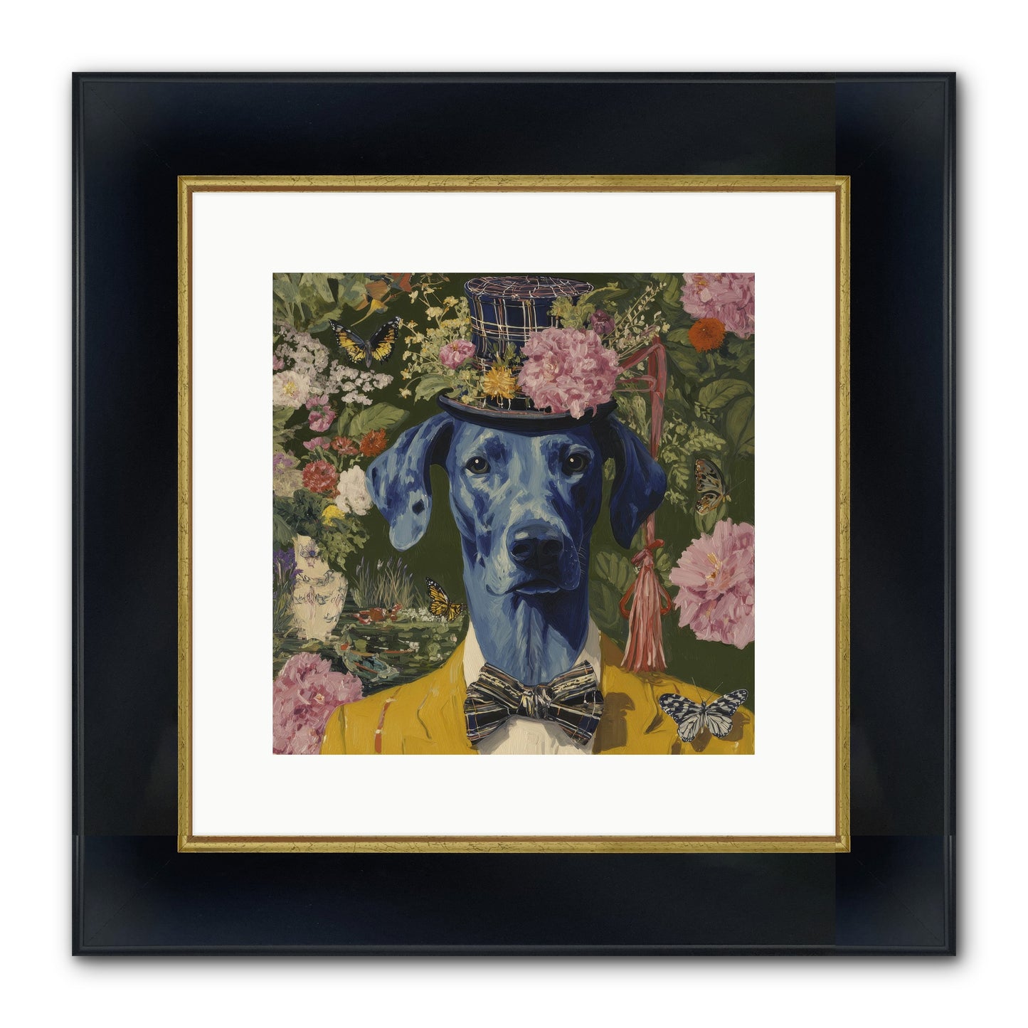 The Cashmere Caravan Framed Print - Wide Black w/Gold 12x12