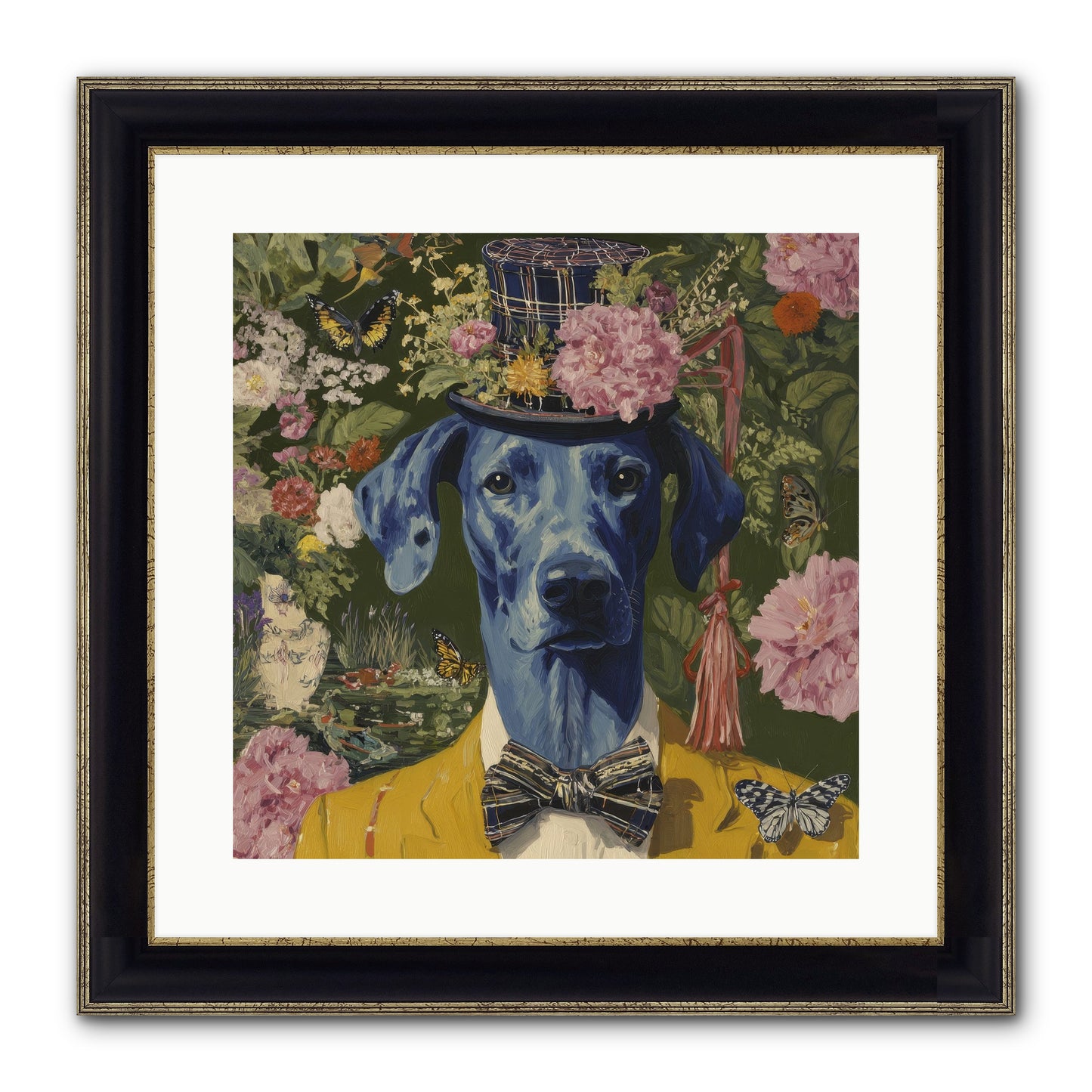 The Cashmere Caravan Framed Print - Black & Gold 16x16