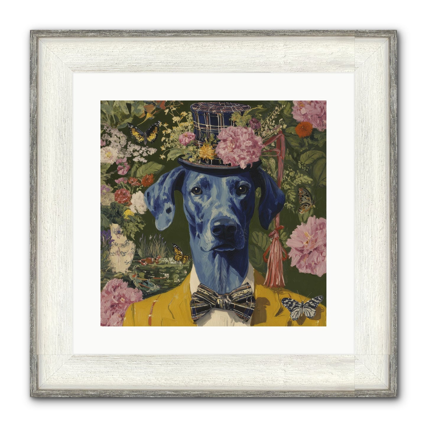 The Cashmere Caravan Framed Print - Driftwood White 16x16
