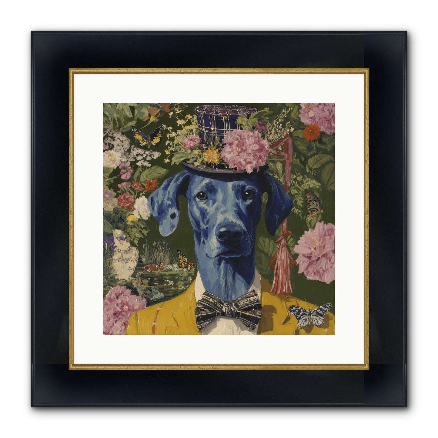 The Cashmere Caravan Framed Print - Wide Black w/Gold 16x16
