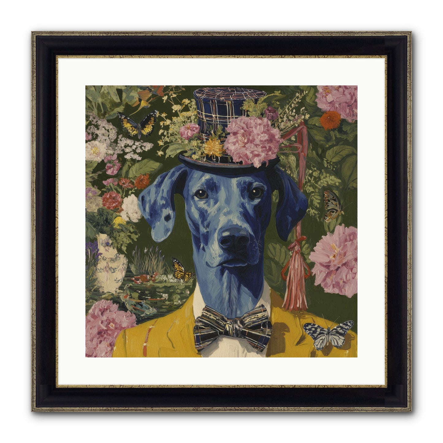 The Cashmere Caravan Framed Print - Black & Gold 20x20