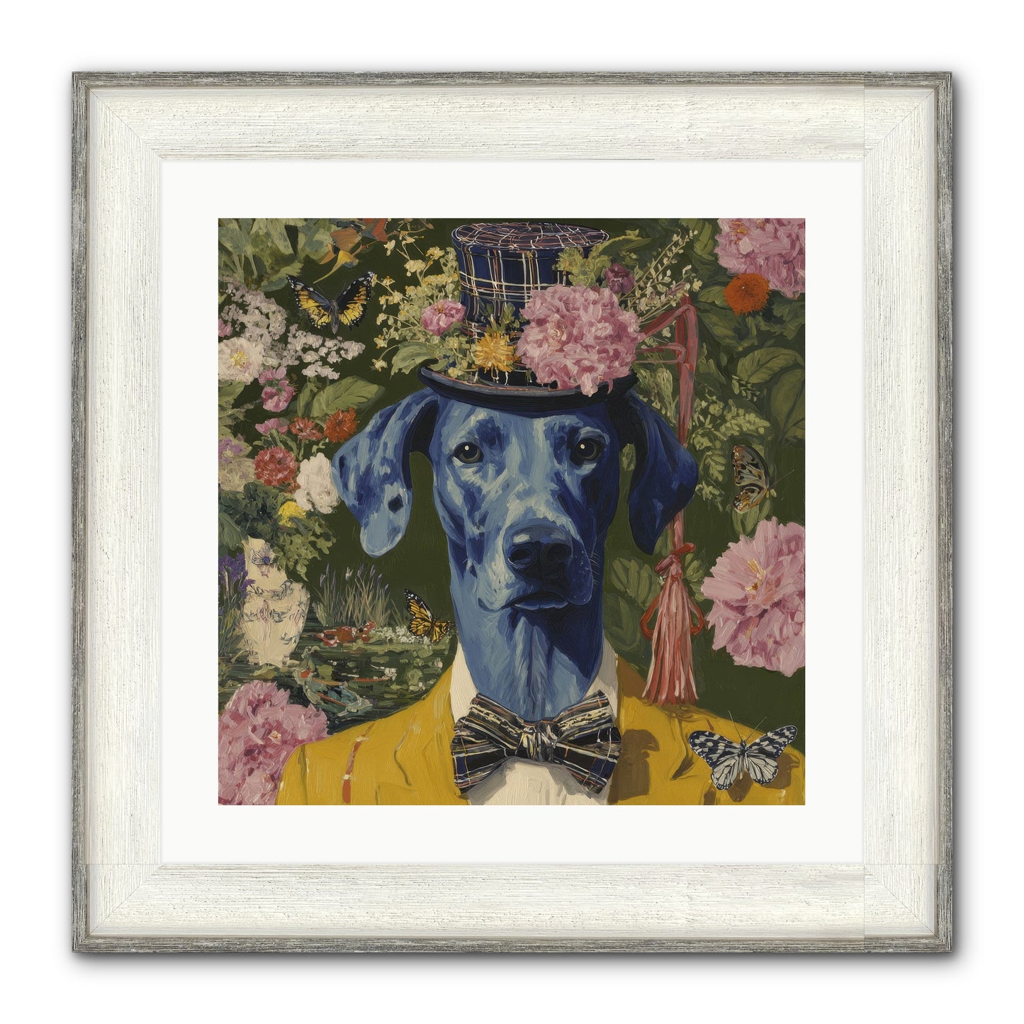 The Cashmere Caravan Framed Print - Driftwood White 20x20