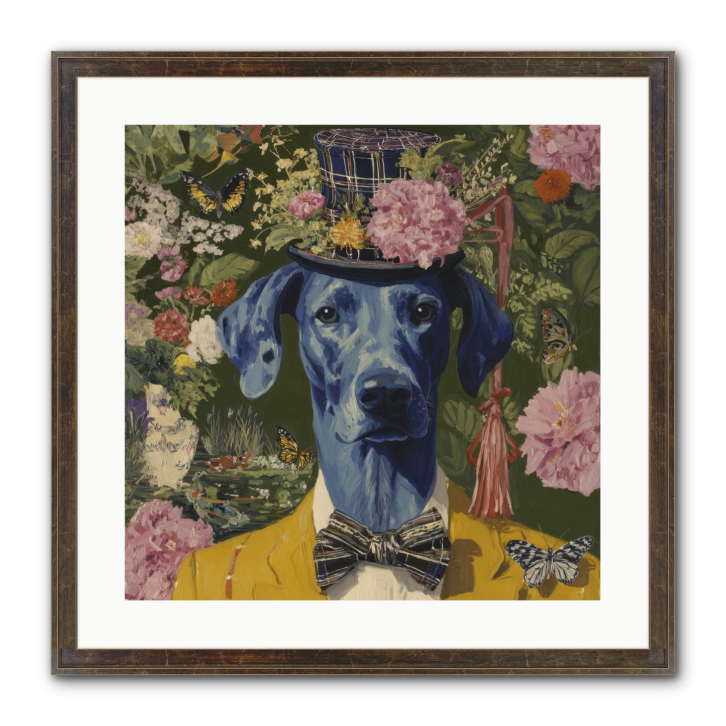 The Cashmere Caravan Framed Print - Slimwoods Black/Gold 20x20