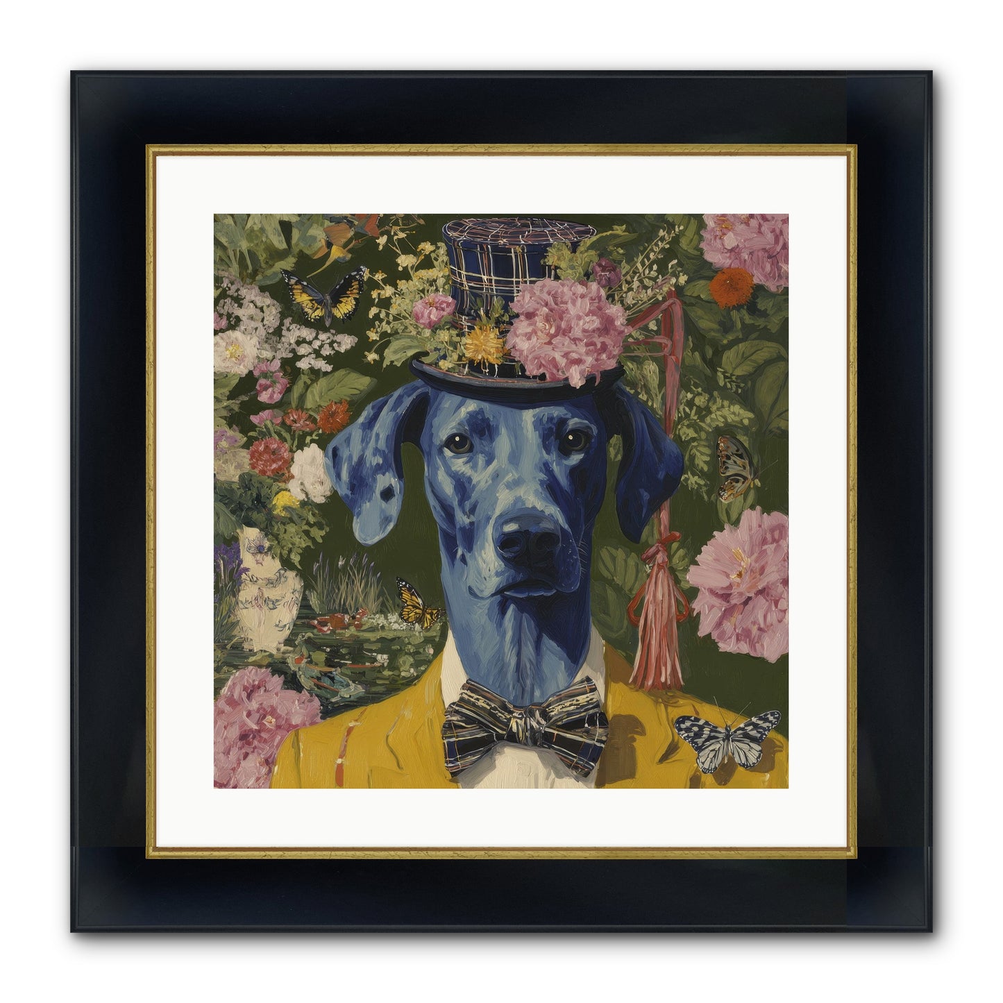 The Cashmere Caravan Framed Print - Wide Black w/Gold 20x20