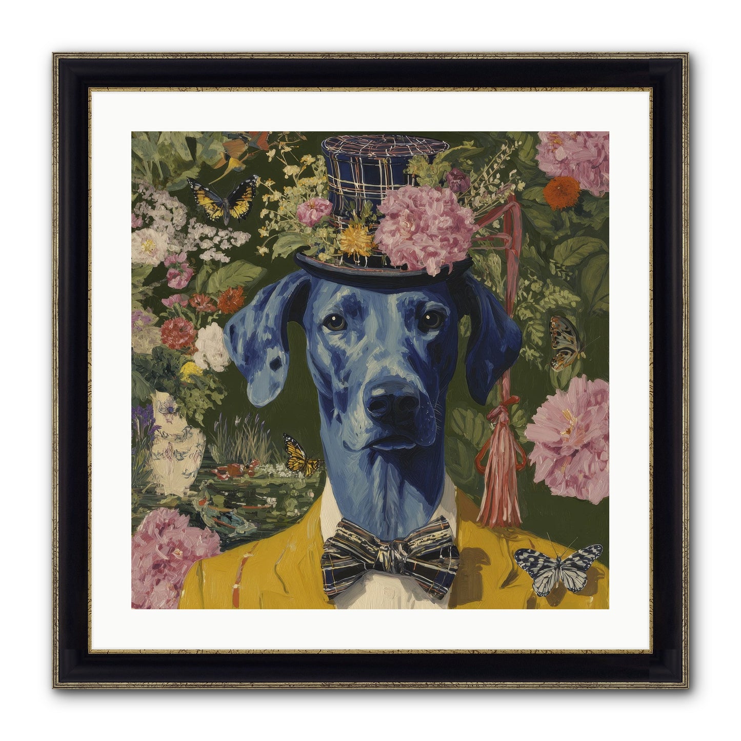 The Cashmere Caravan Framed Print - Black & Gold 24x24
