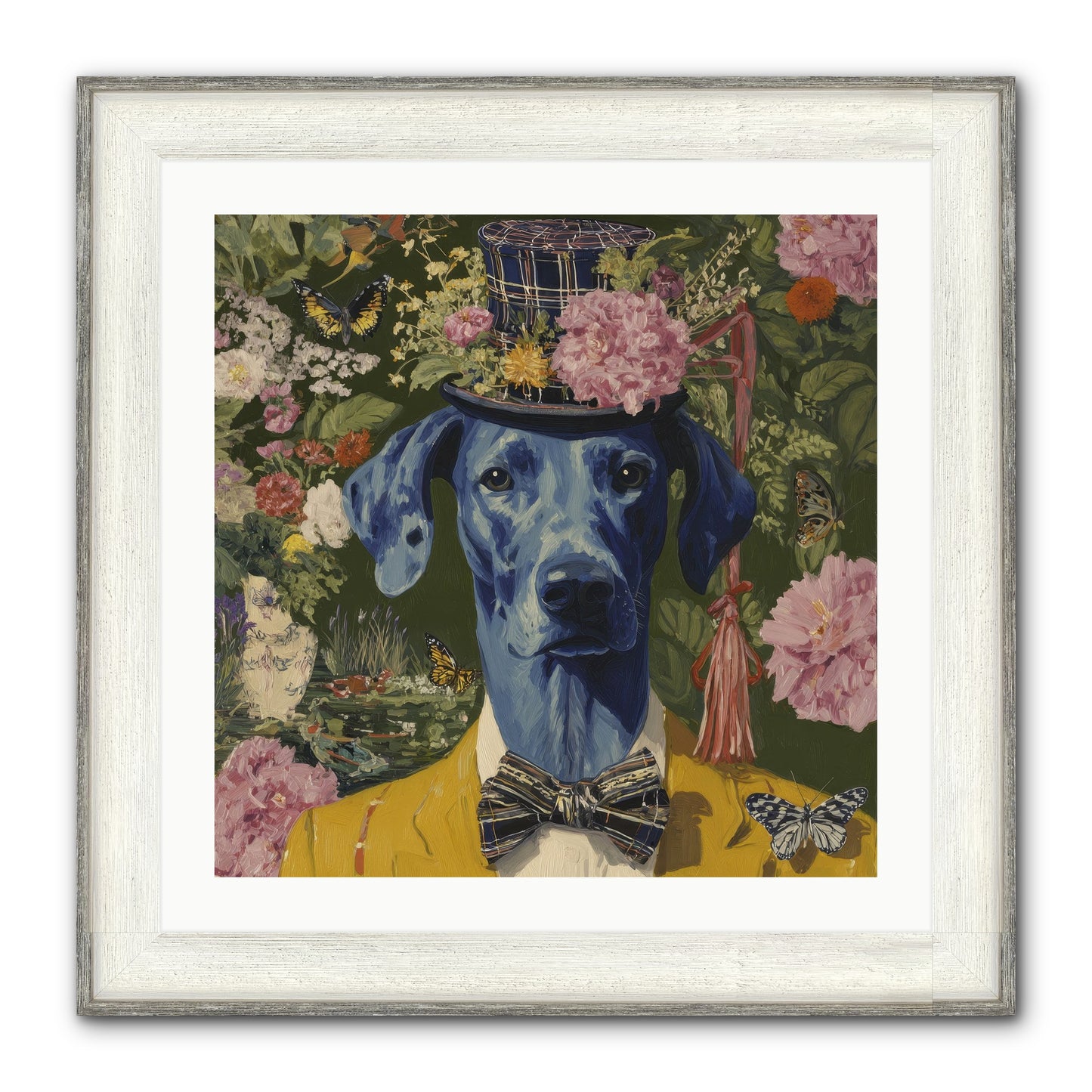 The Cashmere Caravan Framed Print - Driftwood White 24x24