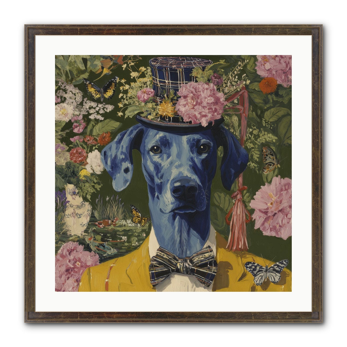 The Cashmere Caravan Framed Print - Slimwoods Black/Gold 24x24