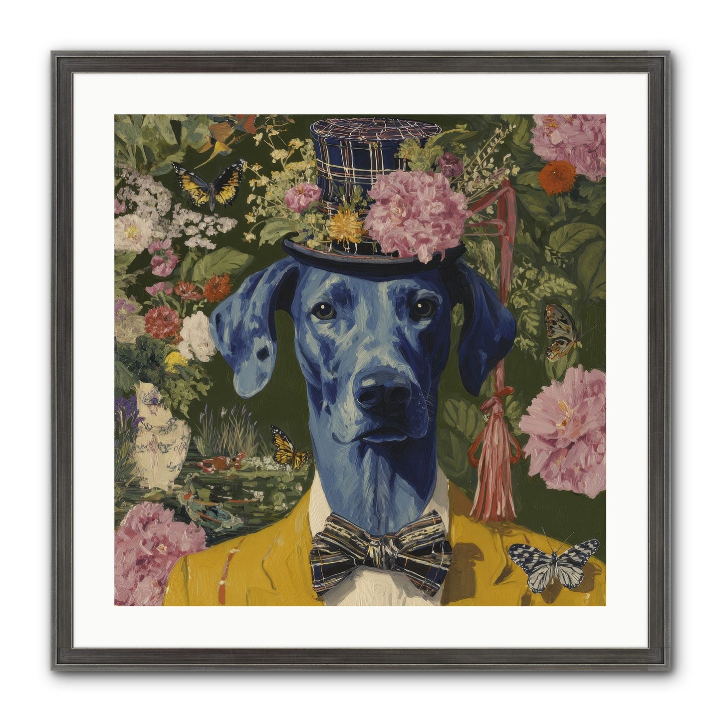 The Cashmere Caravan Framed Print - Slimwoods Black/Silver 24x24