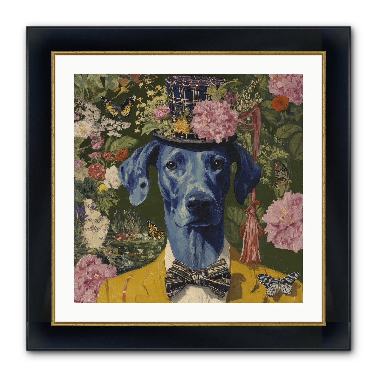 The Cashmere Caravan Framed Print - Wide Black w/Gold 24x24