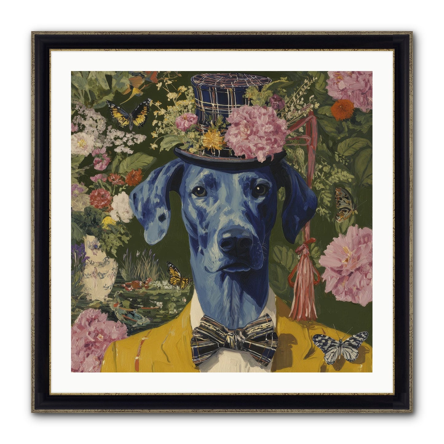 The Cashmere Caravan Framed Print - Black & Gold 30x30