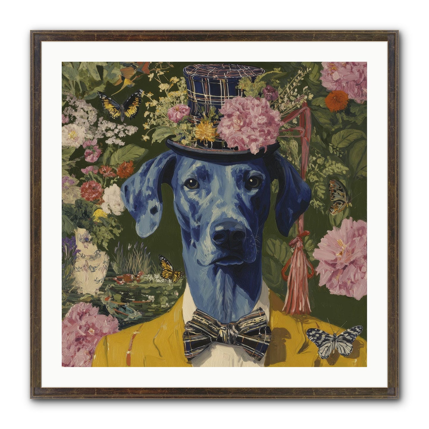 The Cashmere Caravan Framed Print - Slimwoods Black/Gold 30x30