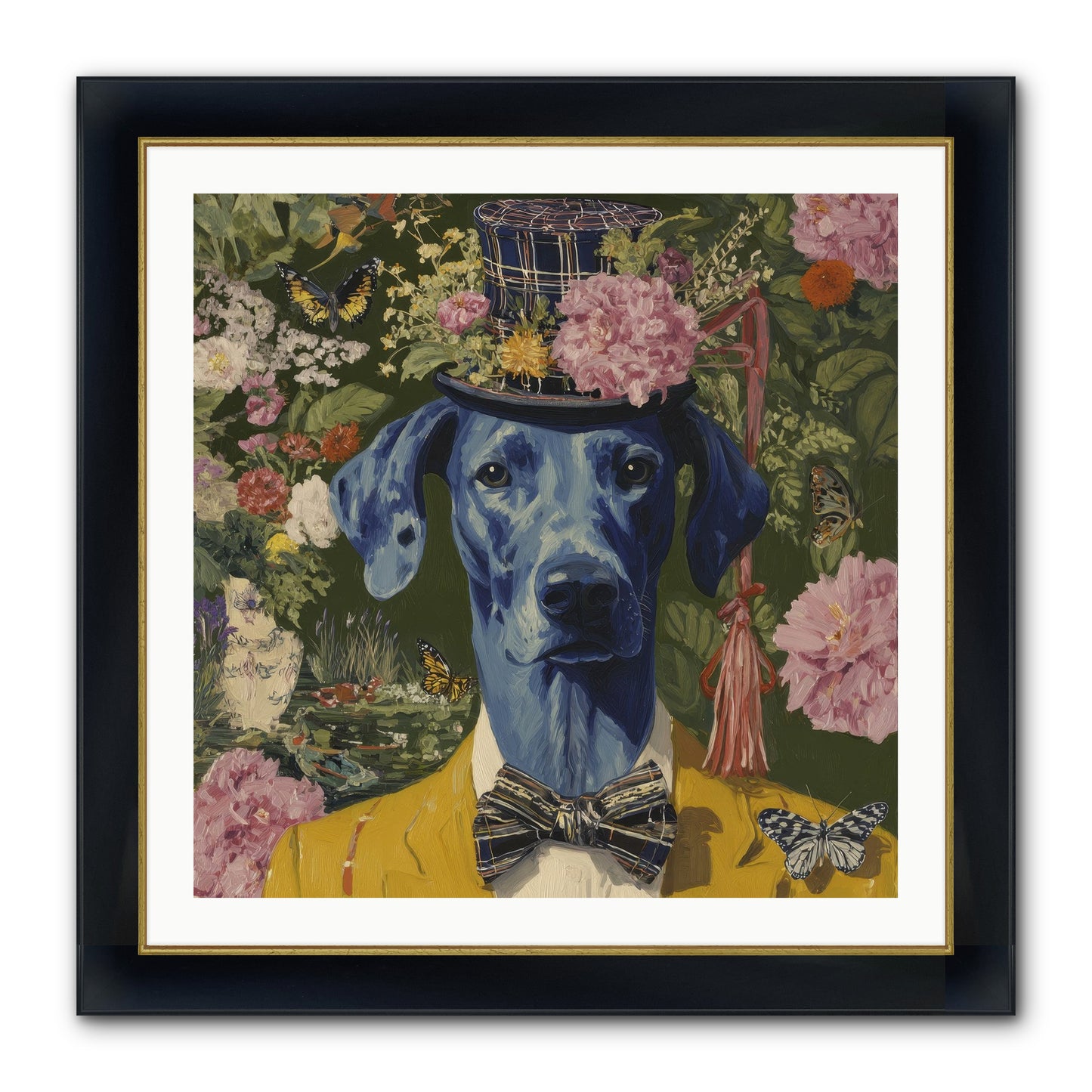 The Cashmere Caravan Framed Print - Wide Black w/Gold 30x30