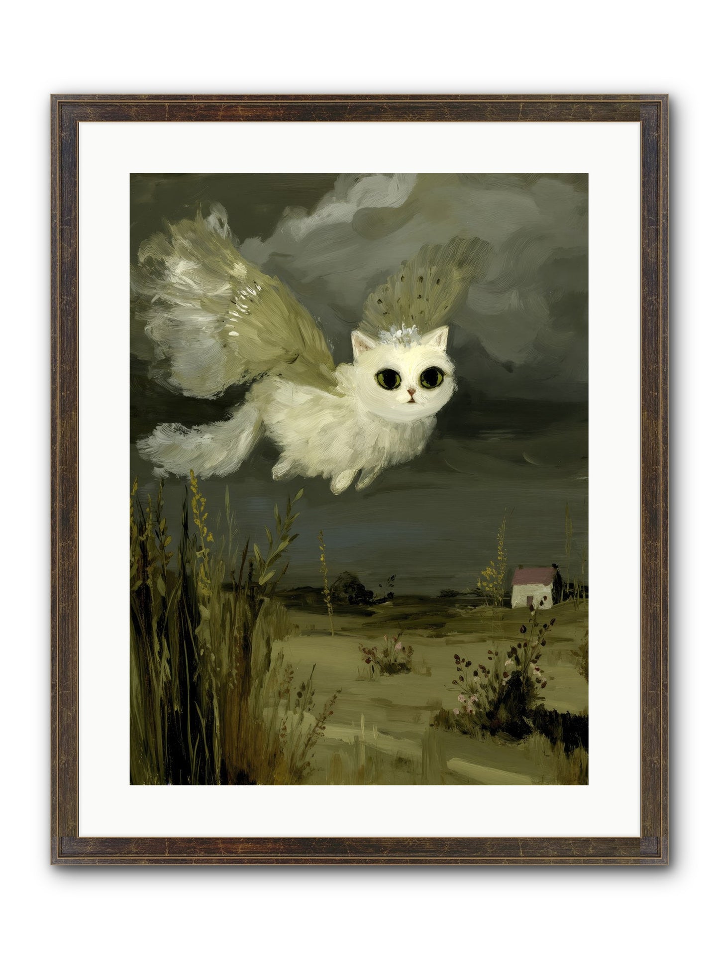 The Cat and the Canary’s Ballad Framed Print - Slimwoods Black/Gold 18x24