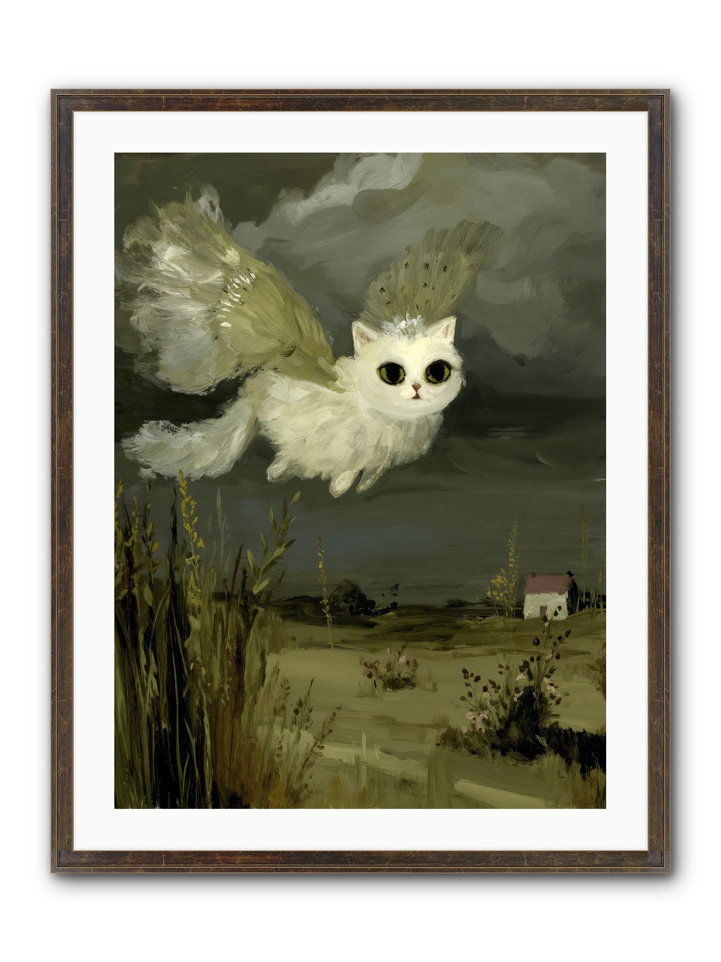 The Cat and the Canary’s Ballad Framed Print - Slimwoods Black/Gold 24x32
