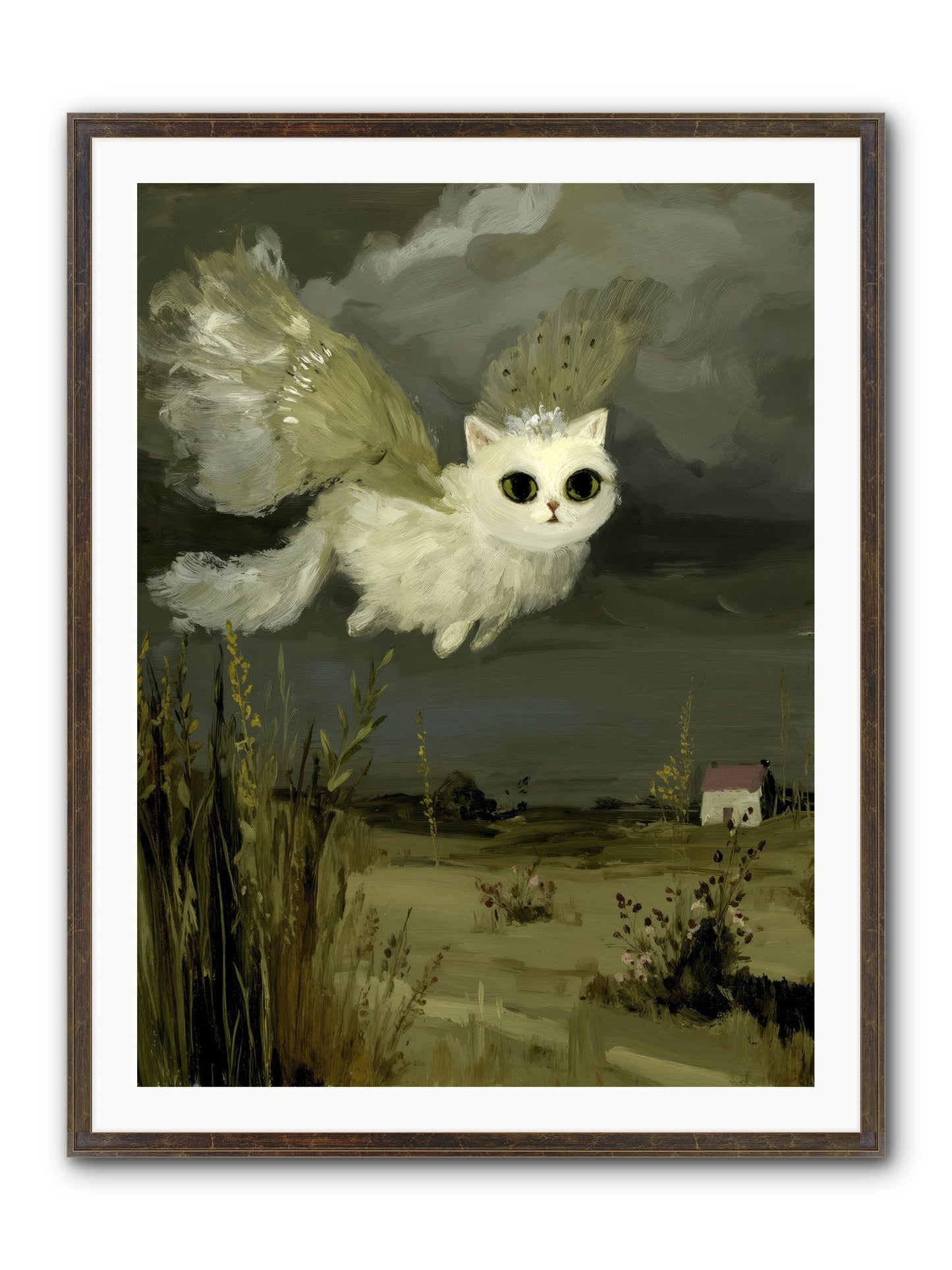 The Cat and the Canary’s Ballad Framed Print - Slimwoods Black/Gold 30x40
