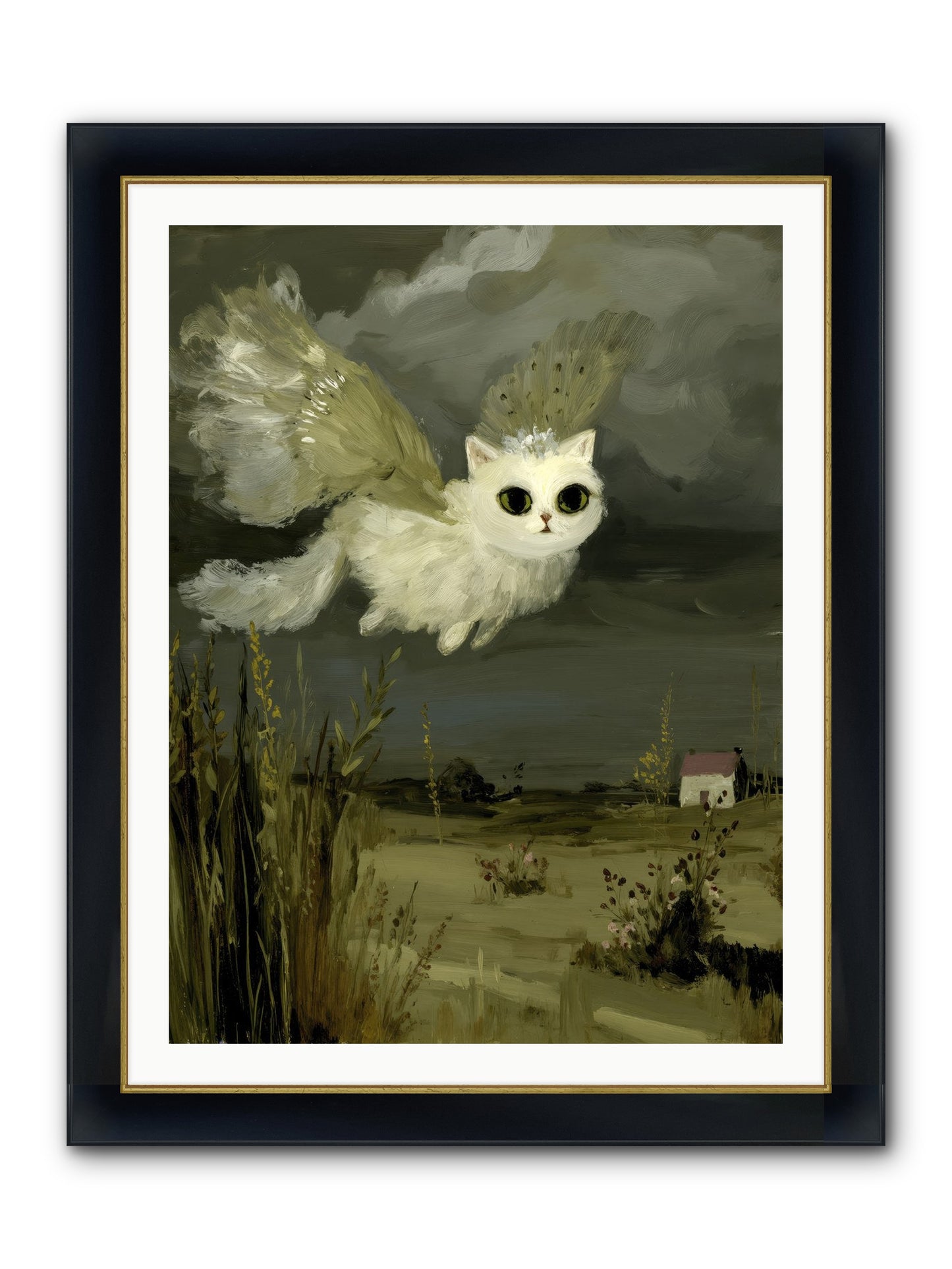 The Cat and the Canary’s Ballad Framed Print - Wide Black w/Gold 30x40