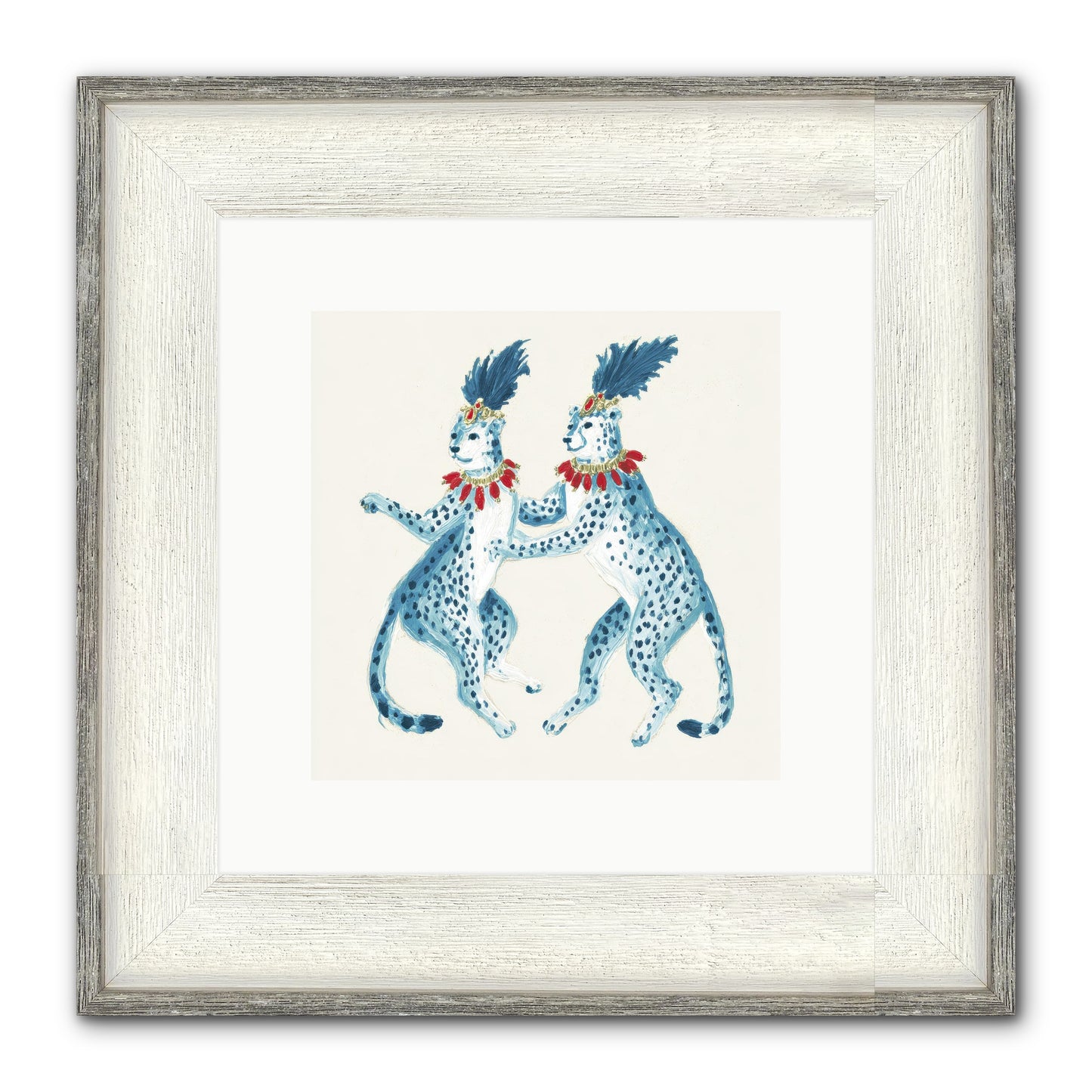 The Cats Who Loved Stationery Framed Print - Driftwood White 10x10
