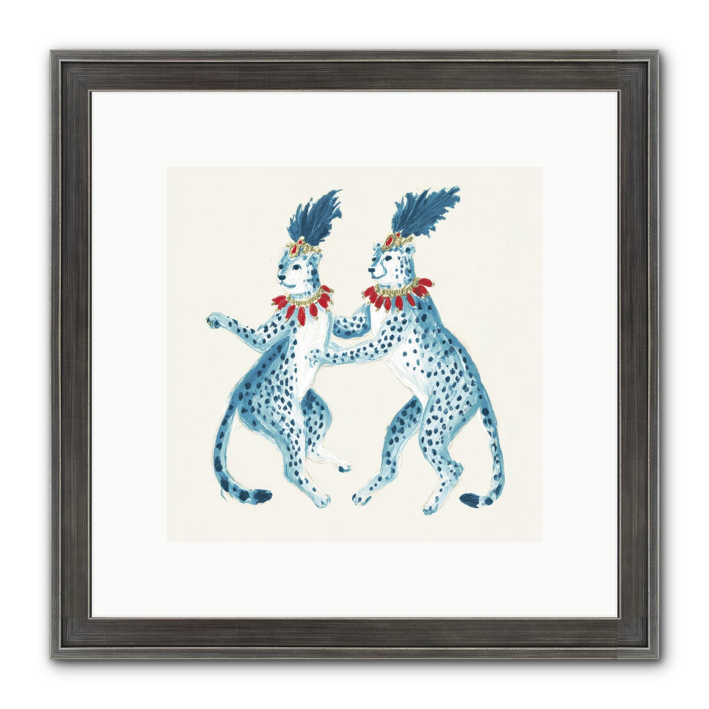 The Cats Who Loved Stationery Framed Print - Slimwoods Black/Silver 10x10