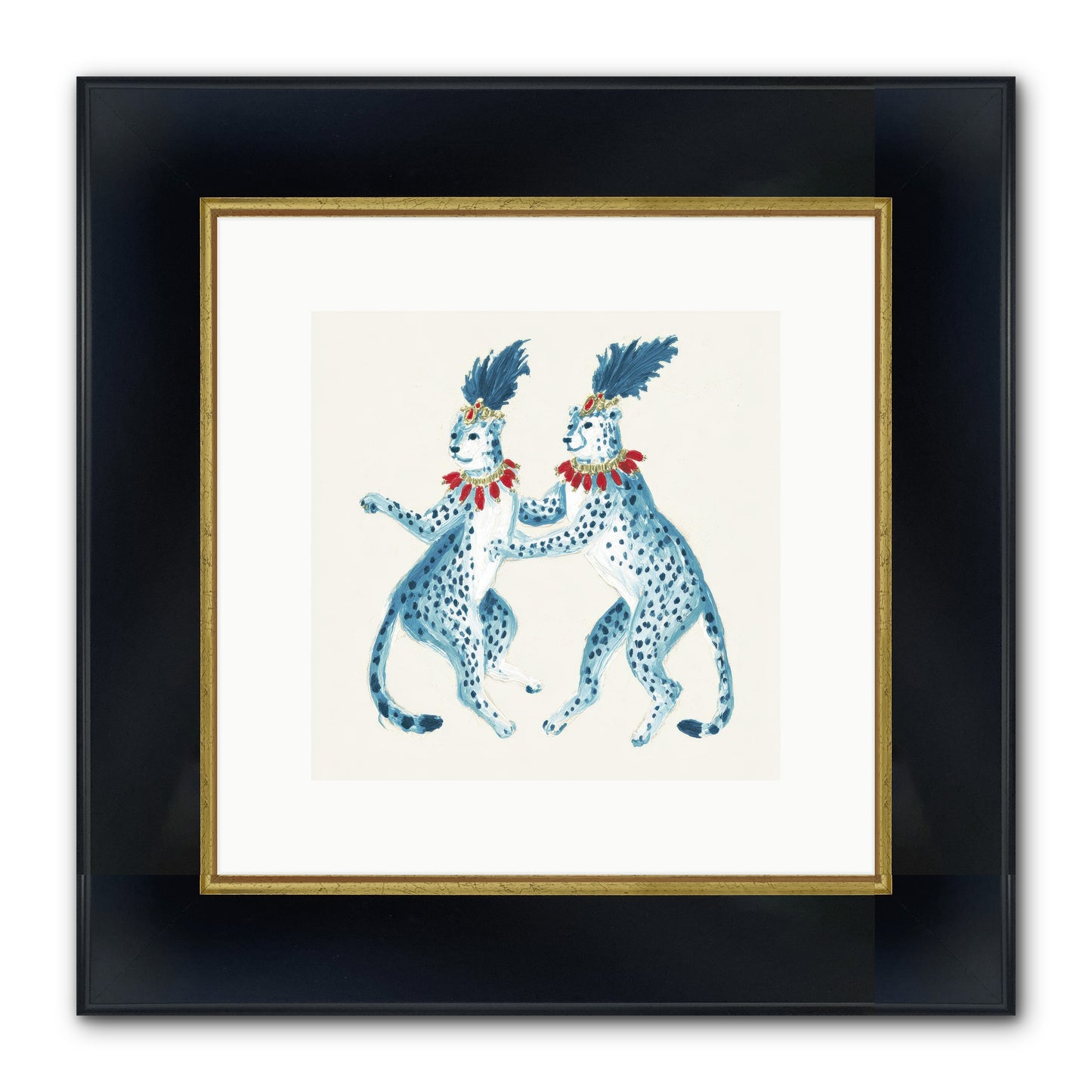 The Cats Who Loved Stationery Framed Print - Wide Black w/Gold 10x10
