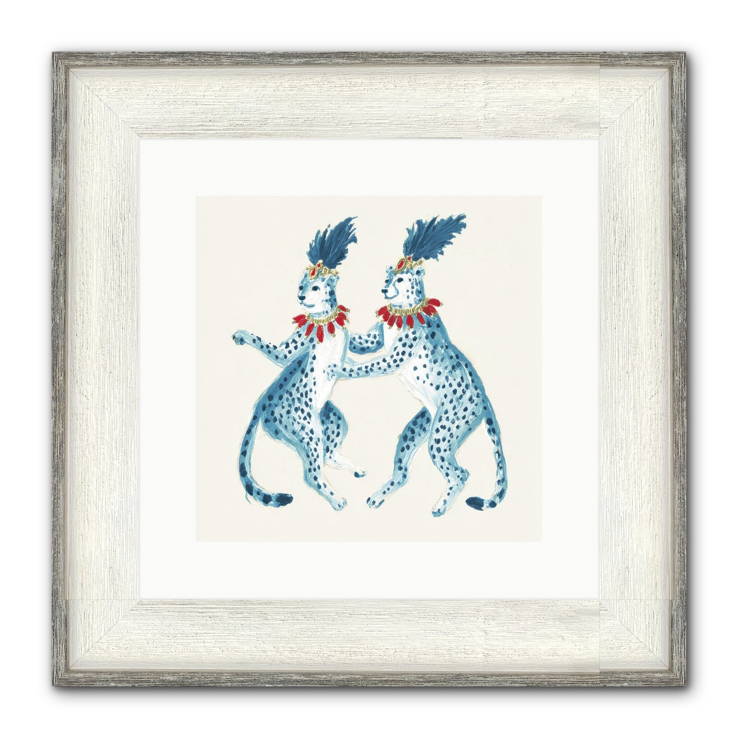 The Cats Who Loved Stationery Framed Print - Driftwood White 12x12