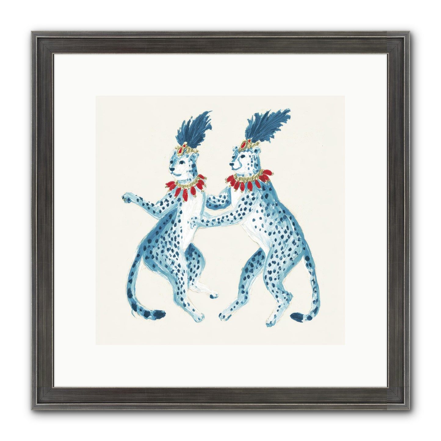 The Cats Who Loved Stationery Framed Print - Slimwoods Black/Silver 12x12