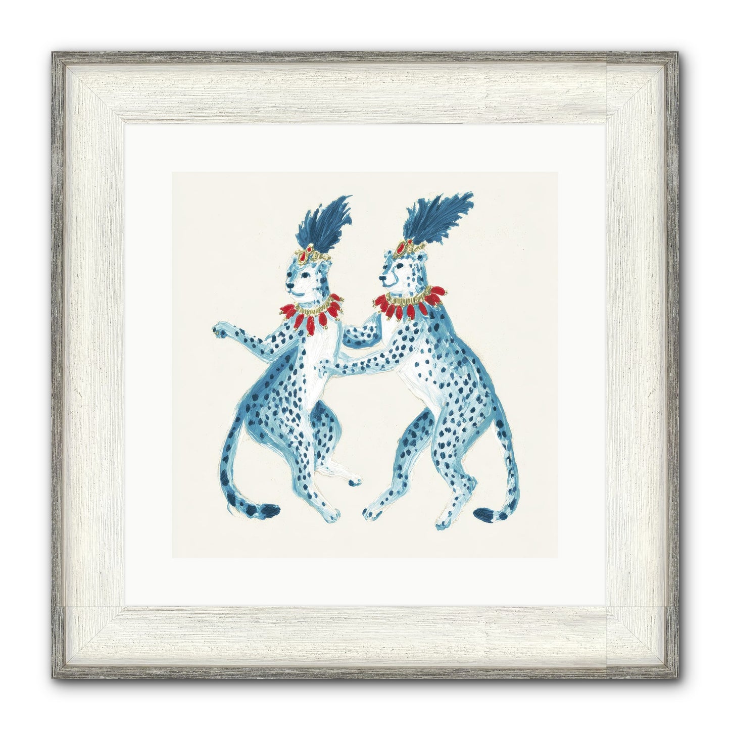 The Cats Who Loved Stationery Framed Print - Driftwood White 16x16