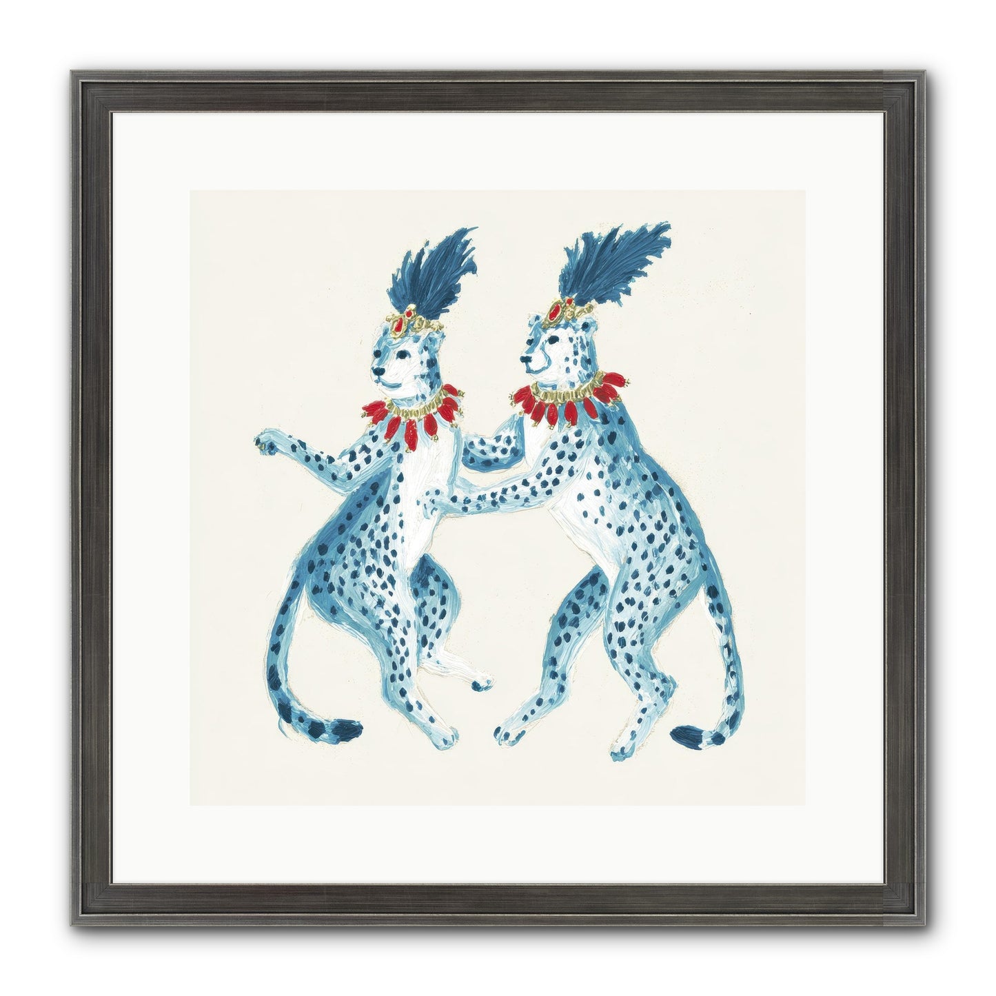 The Cats Who Loved Stationery Framed Print - Slimwoods Black/Silver 16x16
