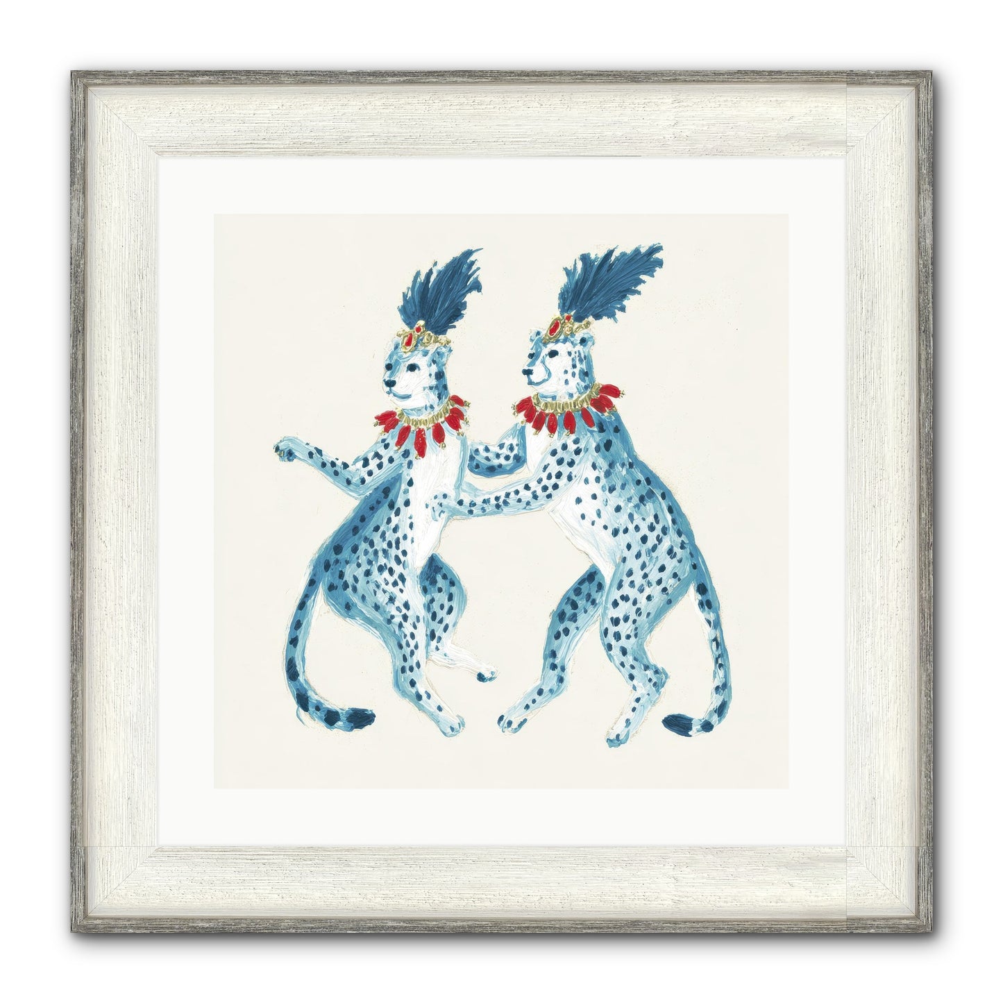 The Cats Who Loved Stationery Framed Print - Driftwood White 20x20