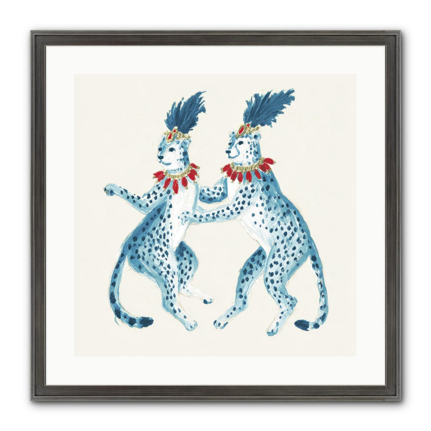 The Cats Who Loved Stationery Framed Print - Slimwoods Black/Silver 20x20