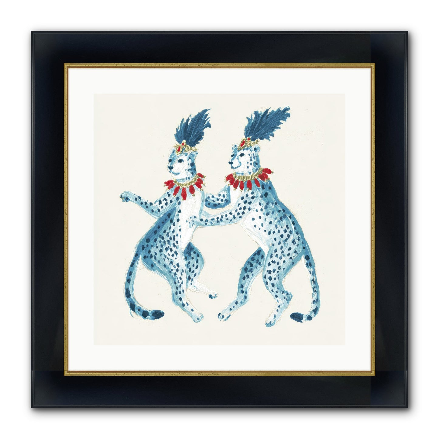 The Cats Who Loved Stationery Framed Print - Wide Black w/Gold 20x20