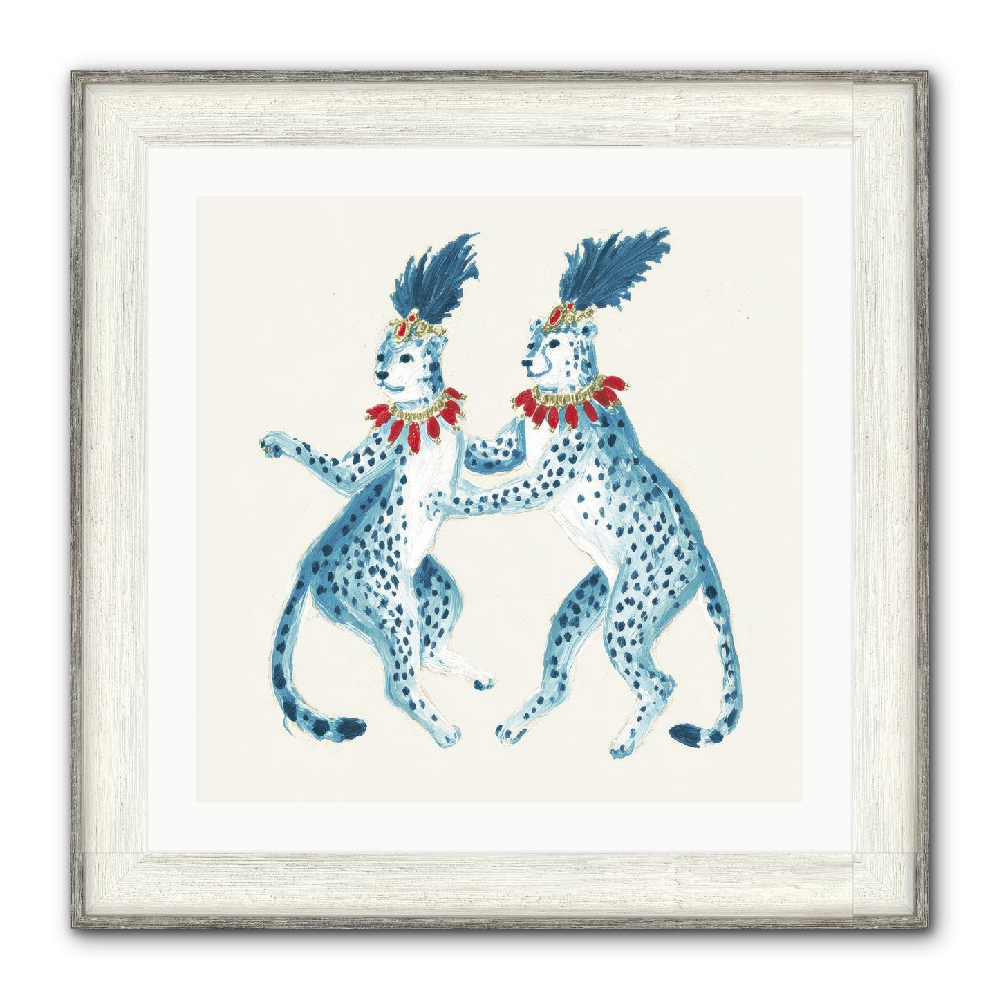 The Cats Who Loved Stationery Framed Print - Driftwood White 24x24