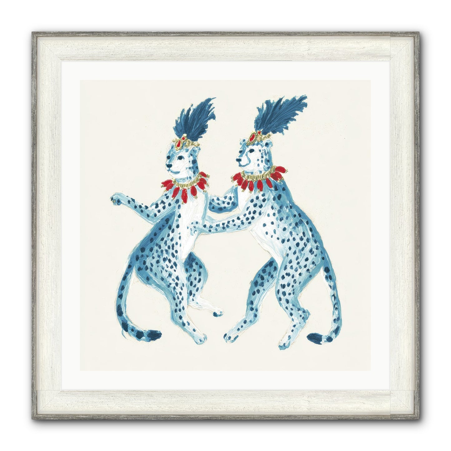 The Cats Who Loved Stationery Framed Print - Driftwood White 30x30