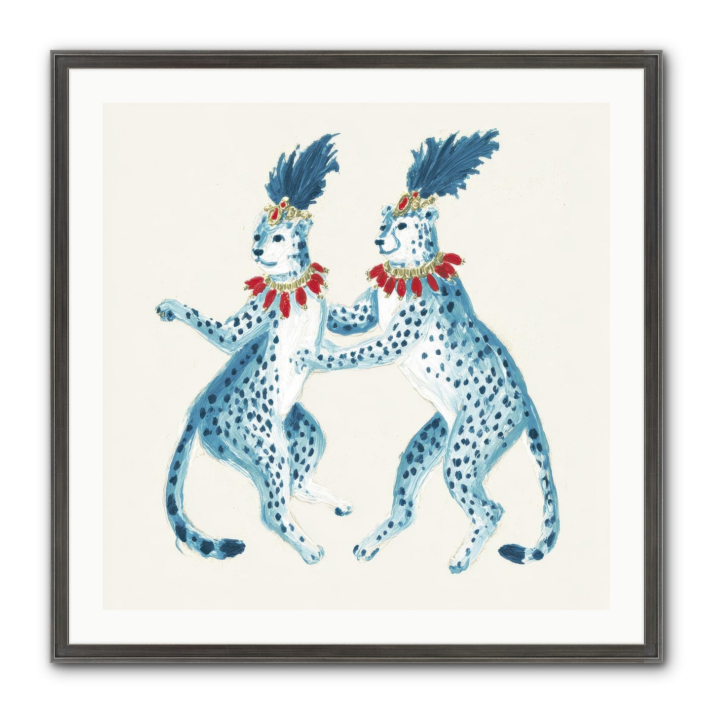The Cats Who Loved Stationery Framed Print - Slimwoods Black/Silver 30x30
