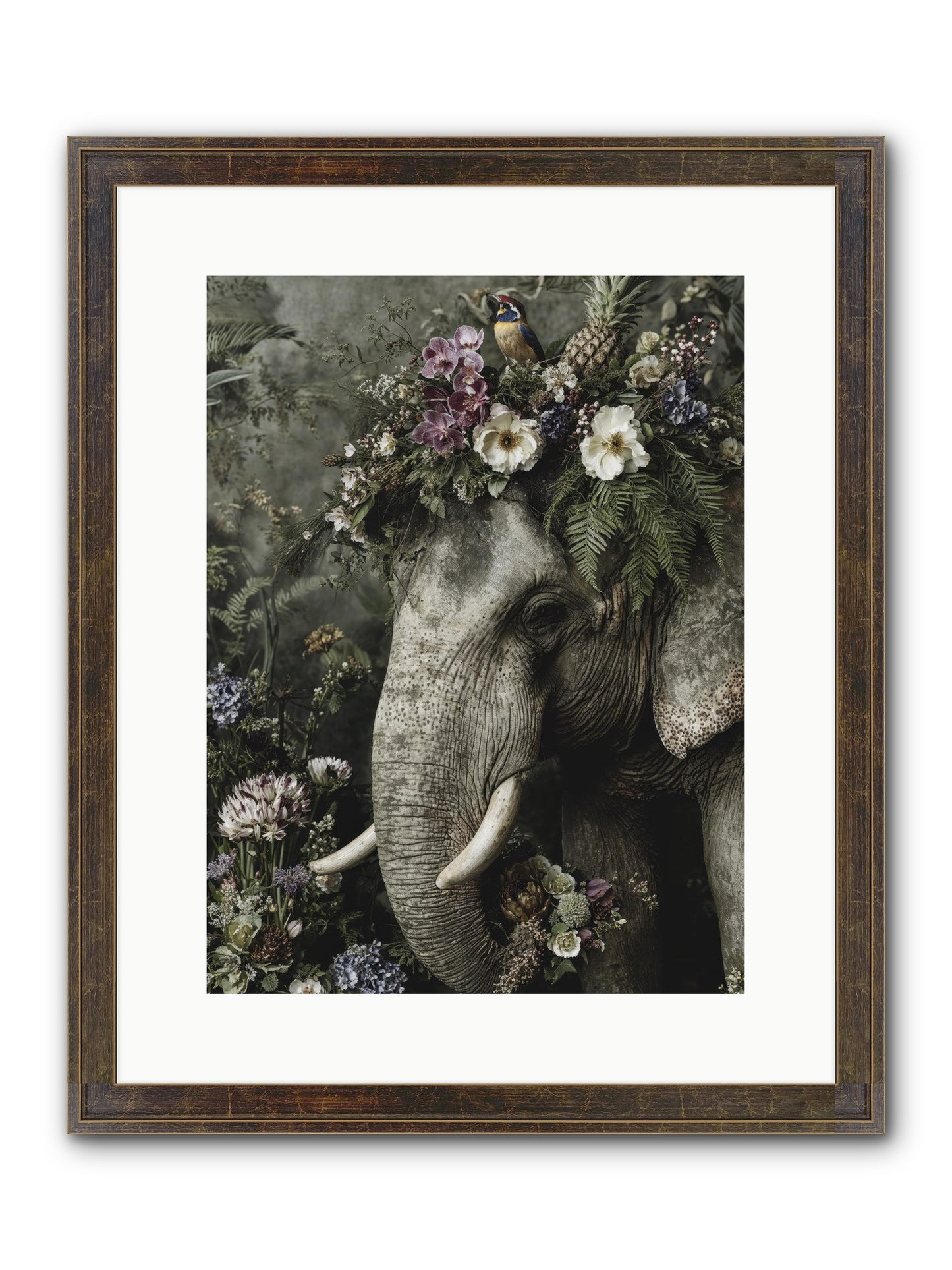 The Celestial Portrait Framed Print - Slimwoods Black/Gold 12x16