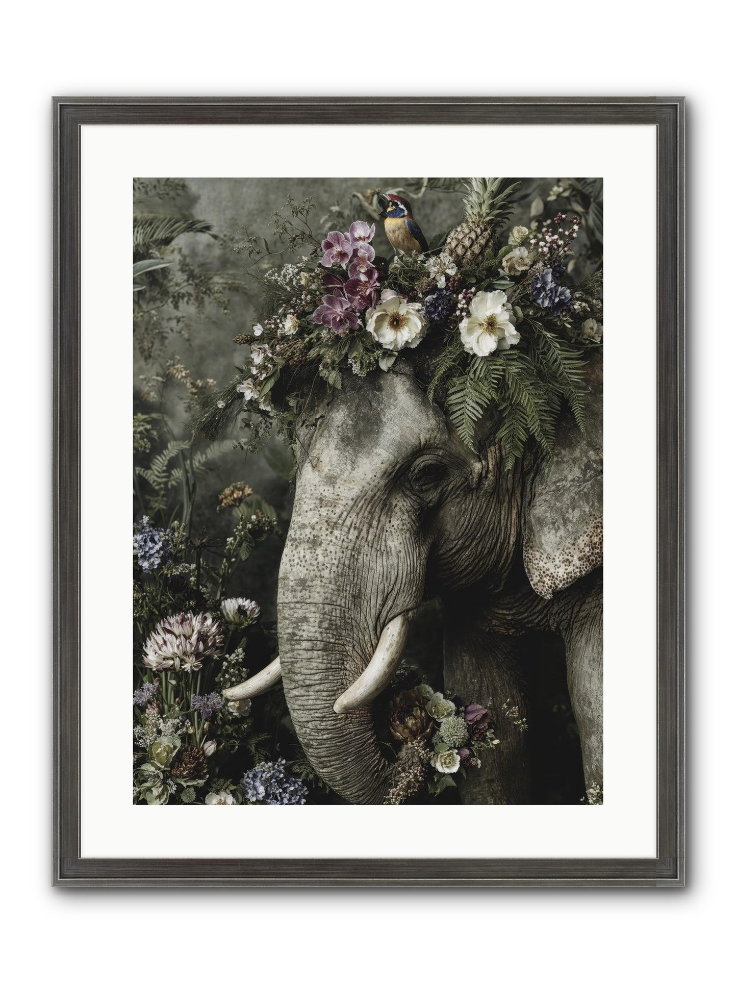 The Celestial Portrait Framed Print - Slimwoods Black/Silver 18x24