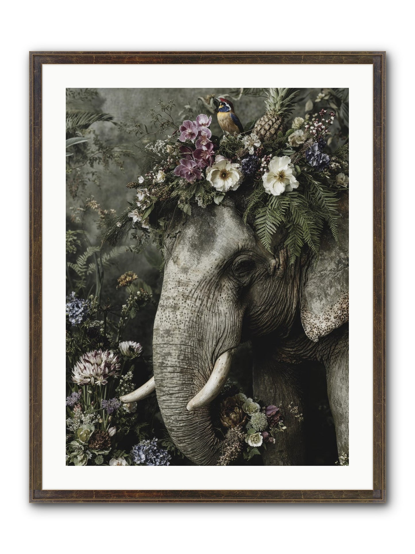 The Celestial Portrait Framed Print - Slimwoods Black/Gold 24x32