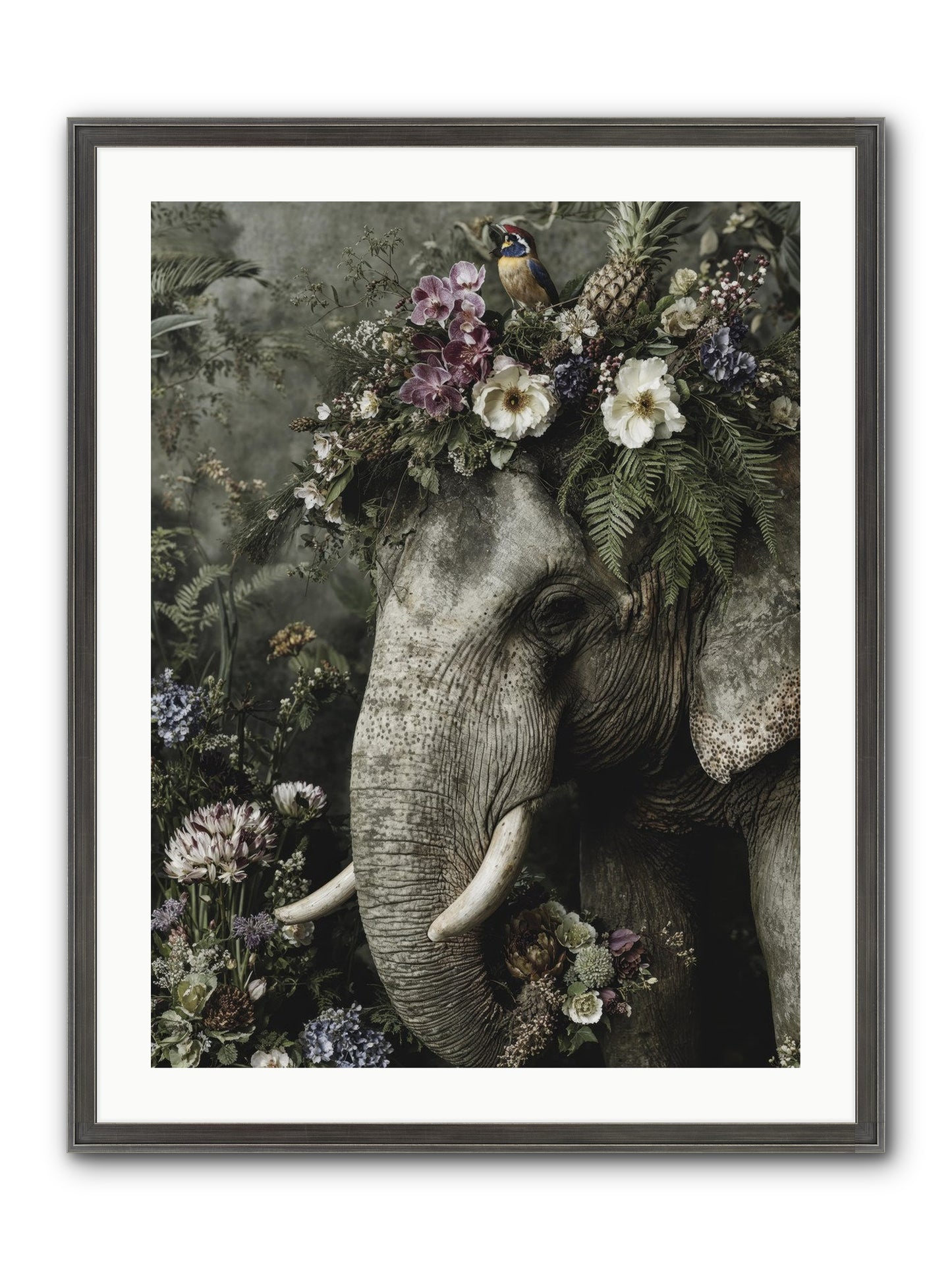 The Celestial Portrait Framed Print - Slimwoods Black/Silver 24x32