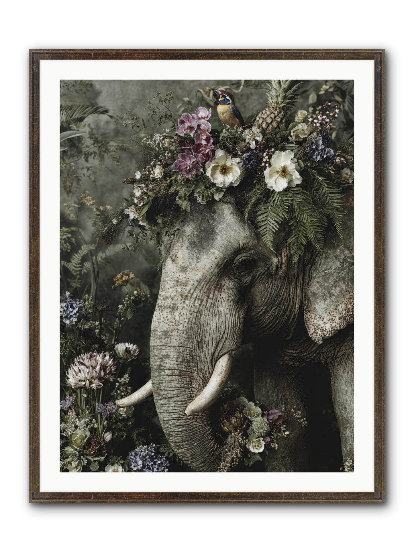 The Celestial Portrait Framed Print - Slimwoods Black/Gold 30x40
