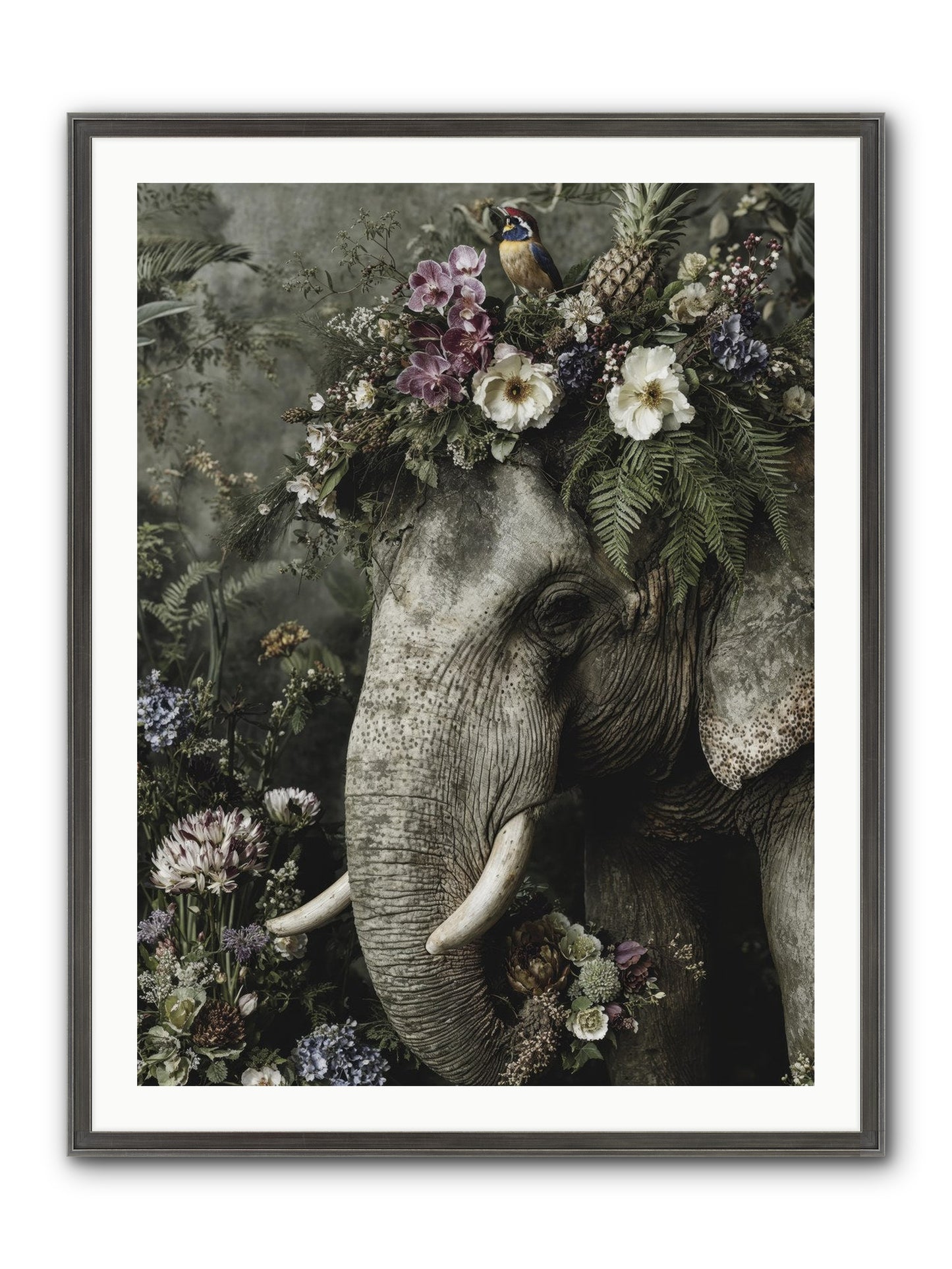 The Celestial Portrait Framed Print - Slimwoods Black/Silver 30x40