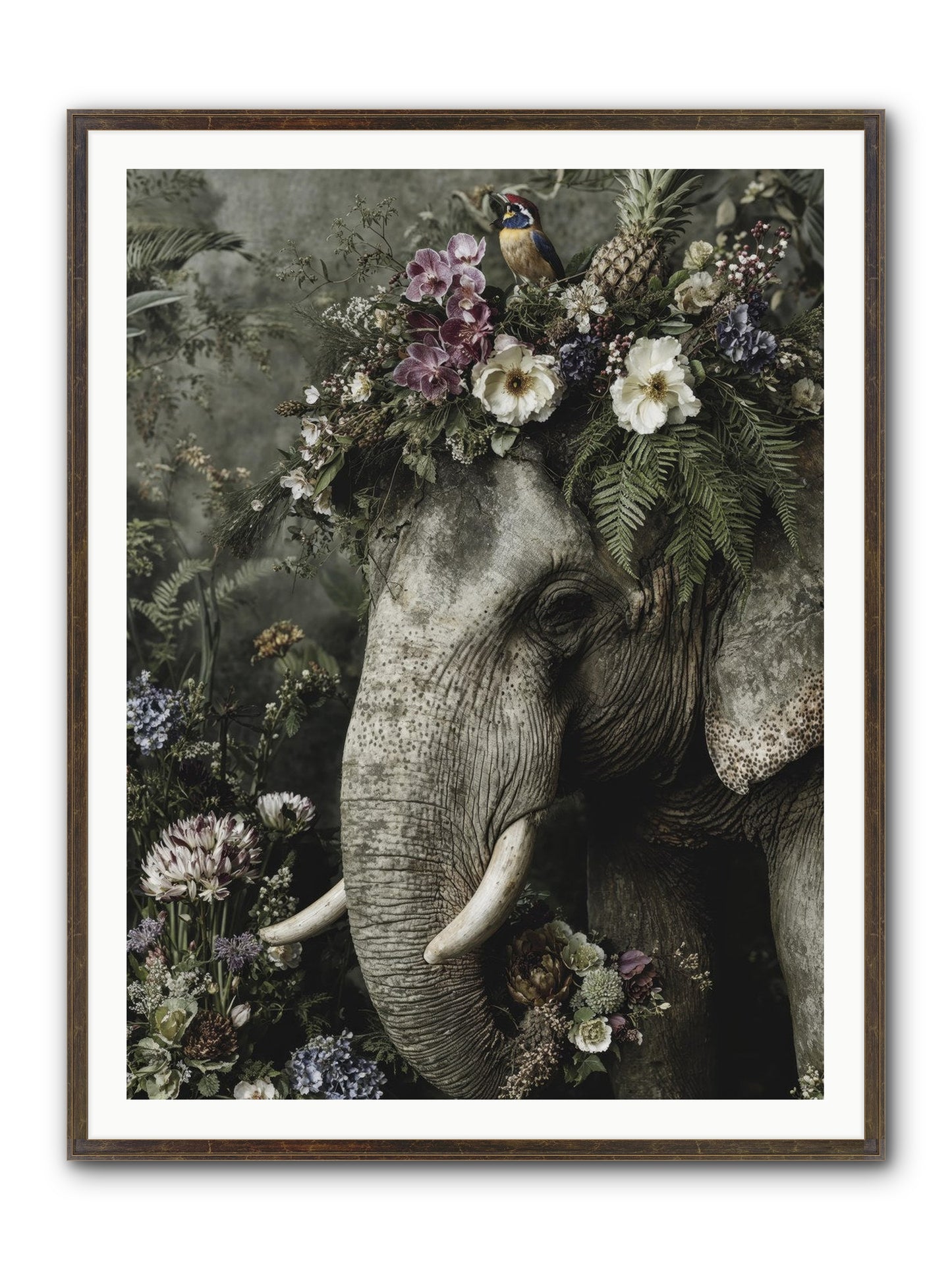 The Celestial Portrait Framed Print - Slimwoods Black/Gold 36x48