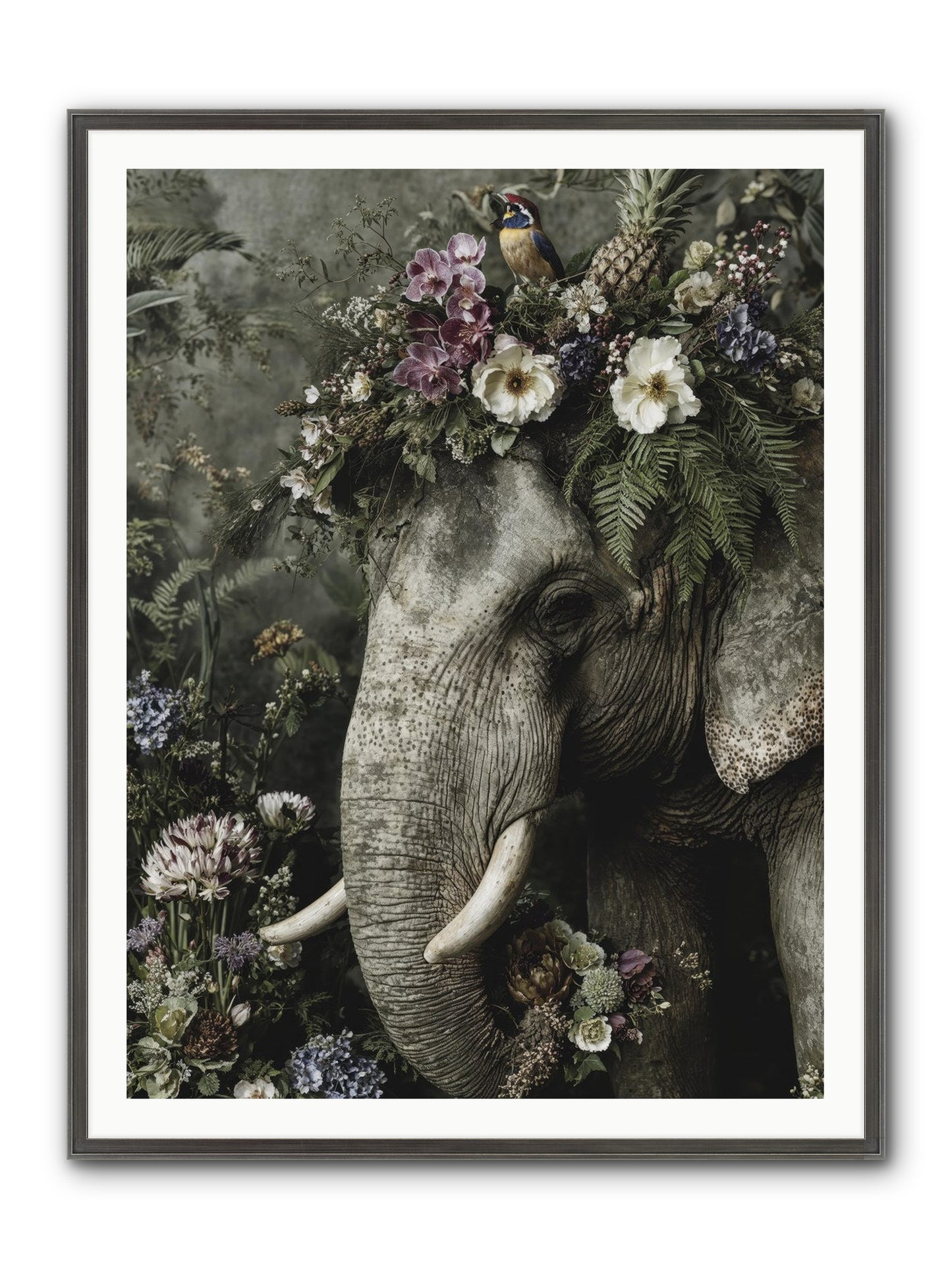 The Celestial Portrait Framed Print - Slimwoods Black/Silver 36x48