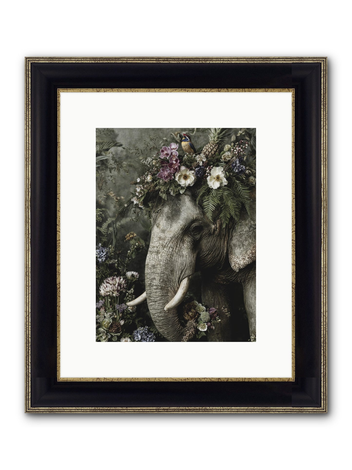 The Celestial Portrait Framed Print - Black & Gold 9x12