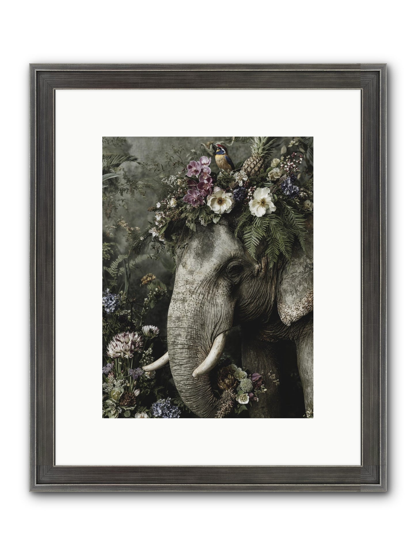 The Celestial Portrait Framed Print - Slimwoods Black/Silver 9x12