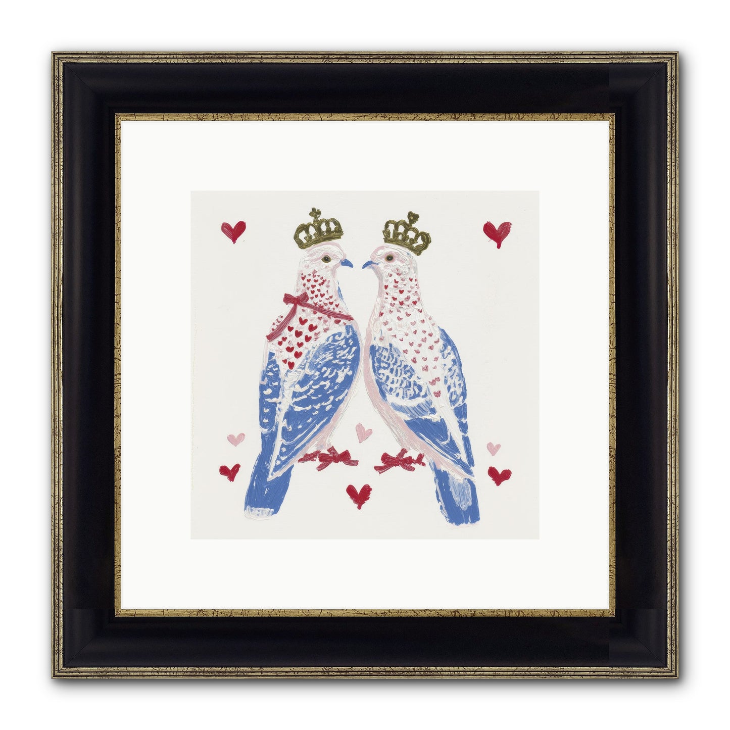 The Ceremony Of Two Framed Print - Black & Gold 10x10