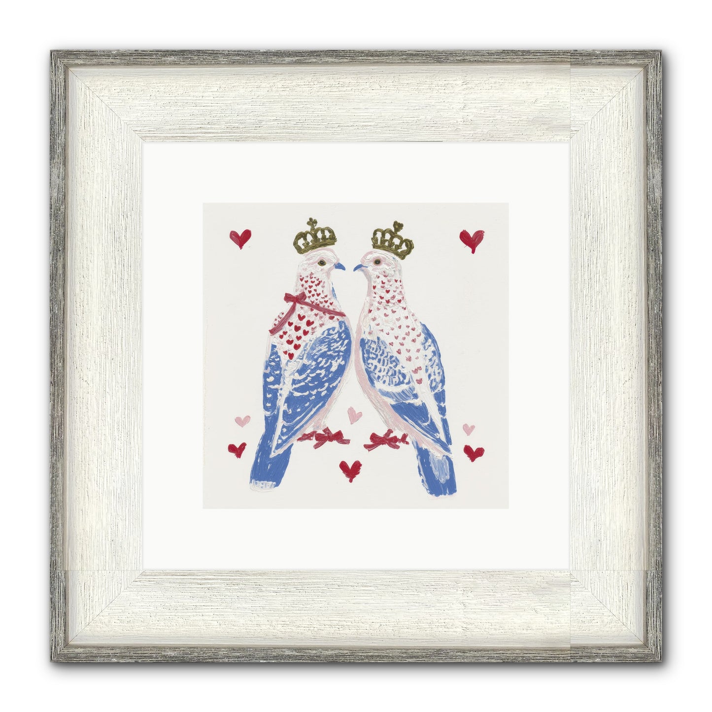 The Ceremony Of Two Framed Print - Driftwood White 10x10
