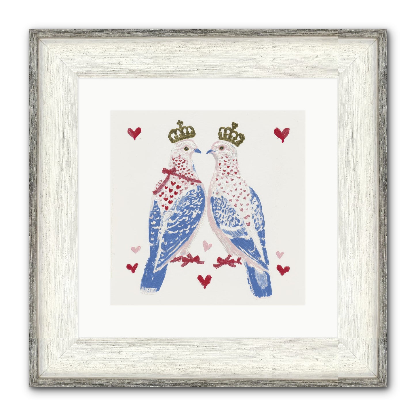 The Ceremony Of Two Framed Print - Driftwood White 12x12
