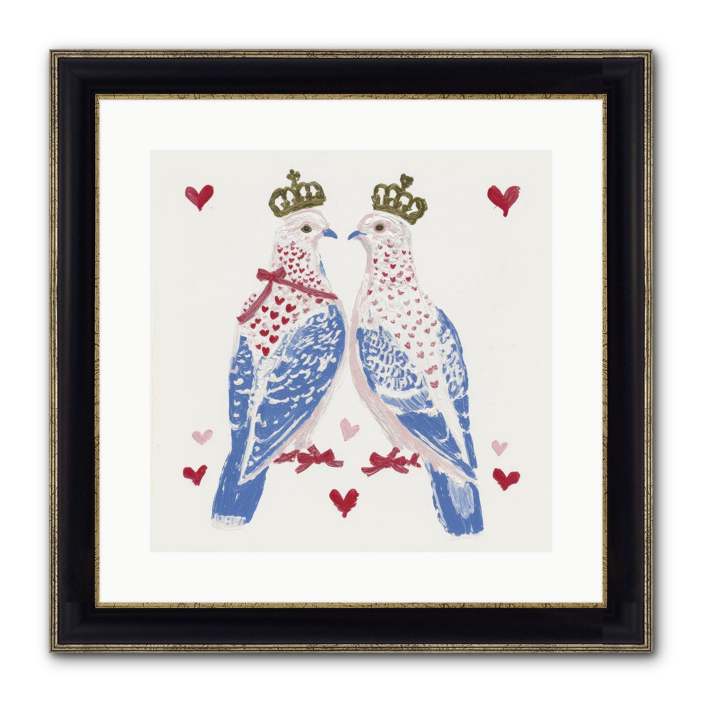 The Ceremony Of Two Framed Print - Black & Gold 16x16