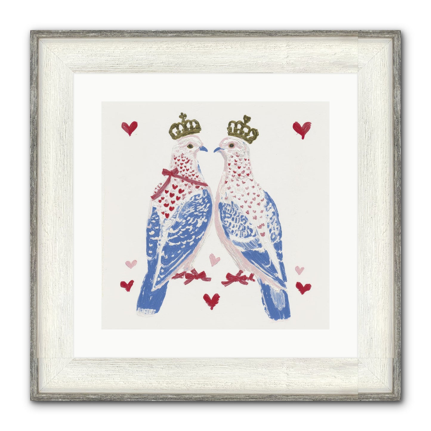 The Ceremony Of Two Framed Print - Driftwood White 16x16