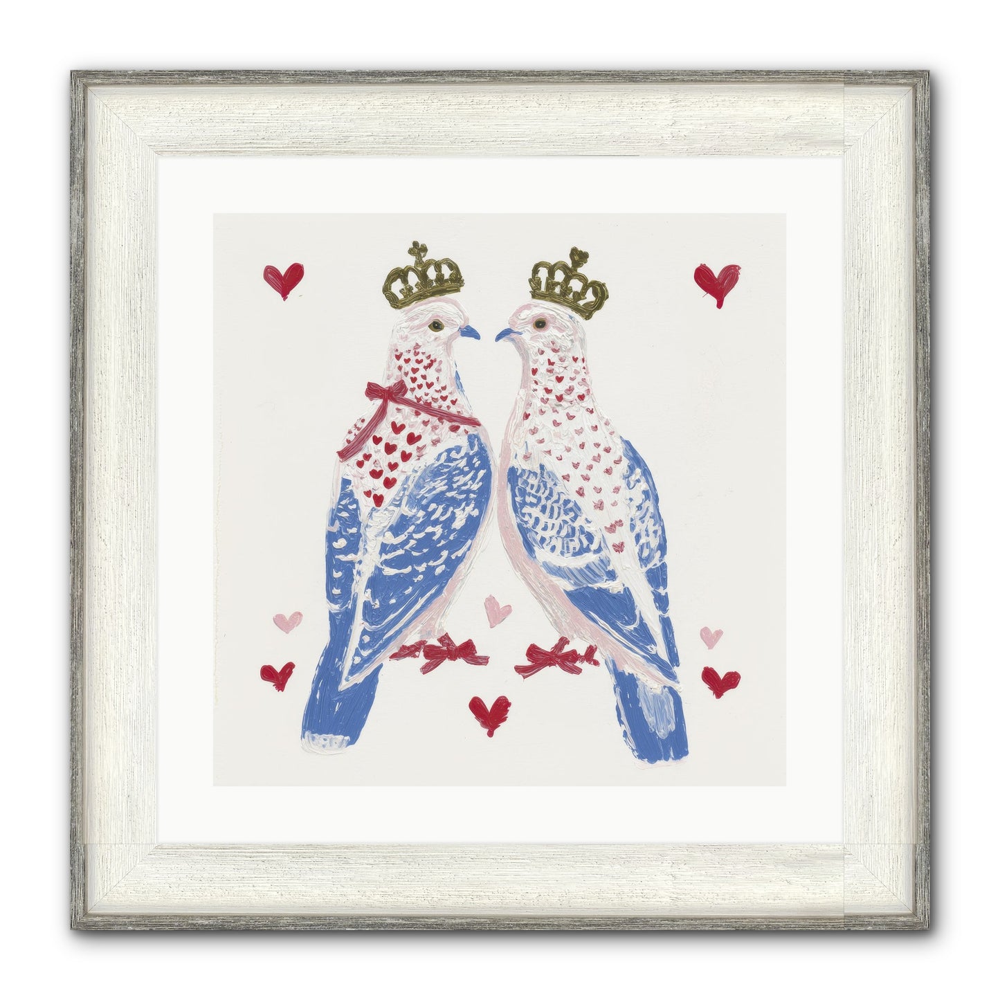 The Ceremony Of Two Framed Print - Driftwood White 20x20